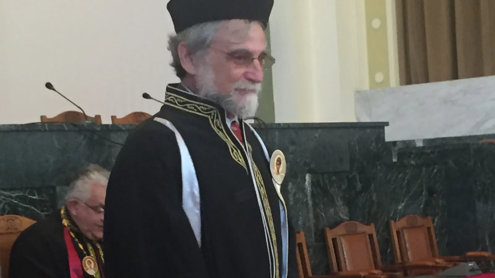 Brian receiving his honorary PhD