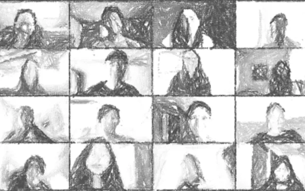 An illustration of 24 SLIYS participants on a computer screen