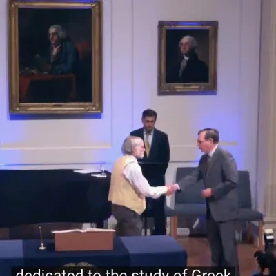 Brian Joseph accepting an award on stage